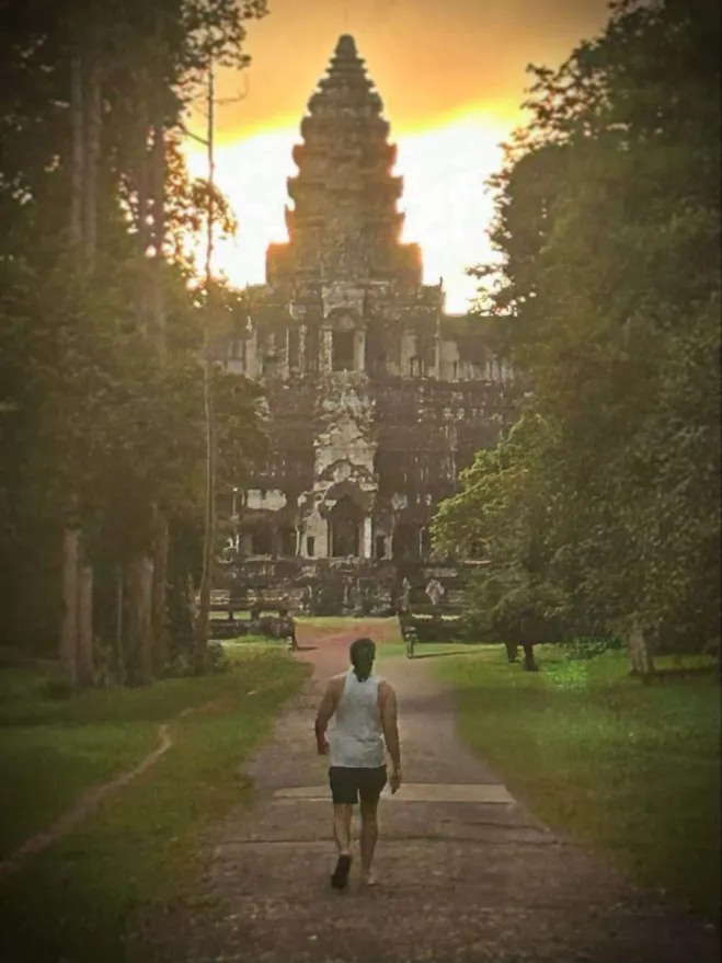 Jan Nenning at Angkor Wat, Cambodia